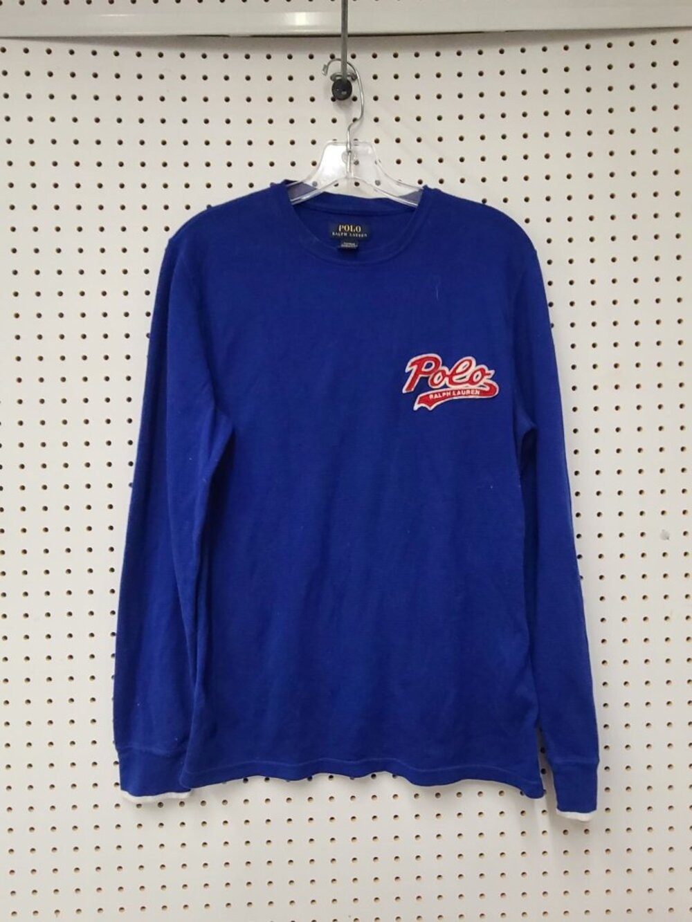 Polo Ralph Lauren Blue Long Sleeve T-Shirt Sleepwear Mens Medium Cotton Crew Nec